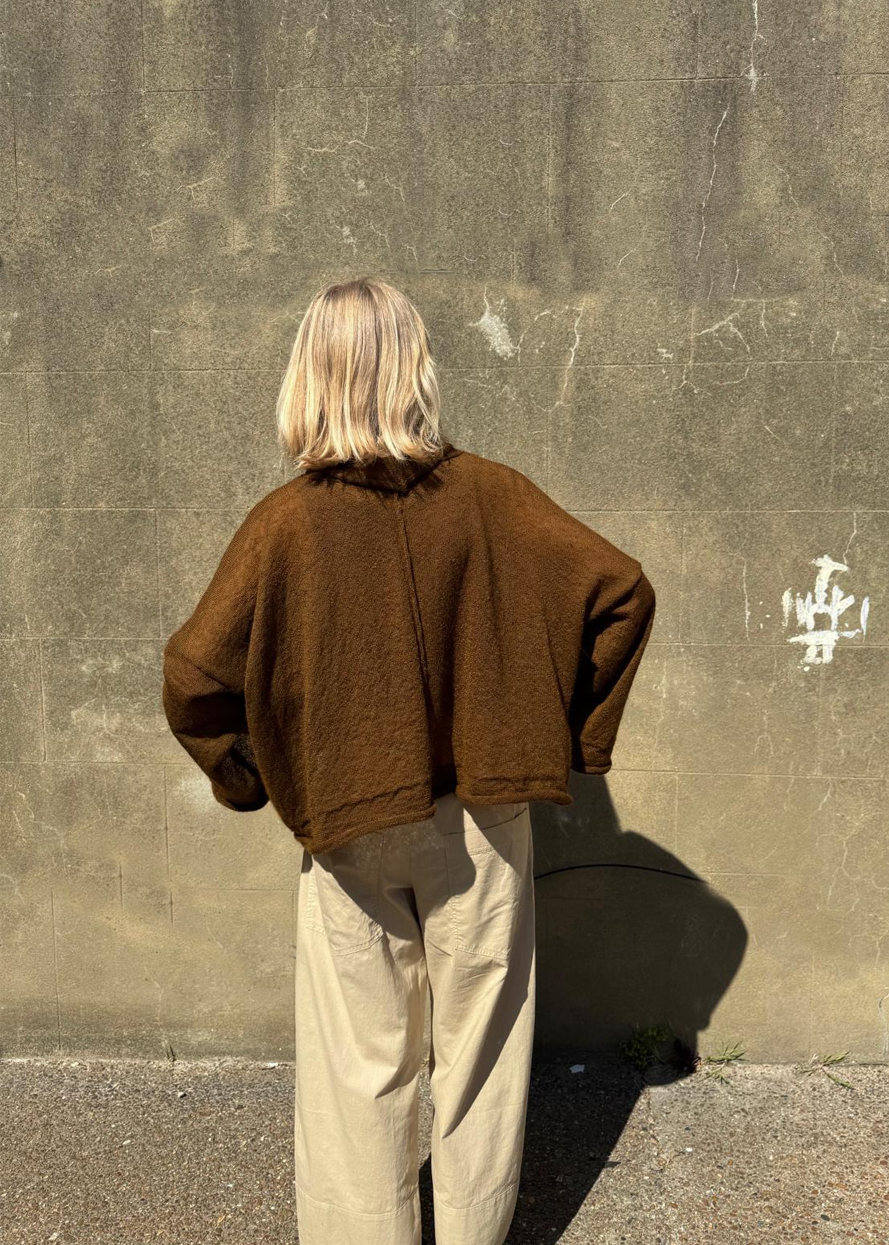 Alex Crop Sweater | Spice Brown