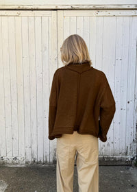 Alex Crop Sweater | Spice Brown