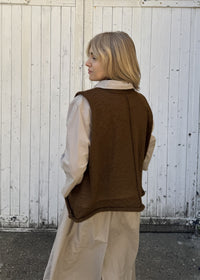Alex Crop Mohair Vest Top | Spice Brown