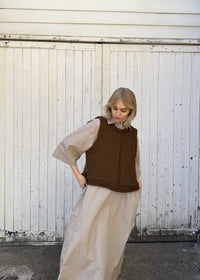 Alex Crop Mohair Vest Top | Spice Brown