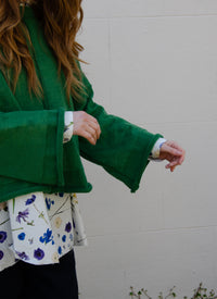 Alex Crop Sweater | Grass Green