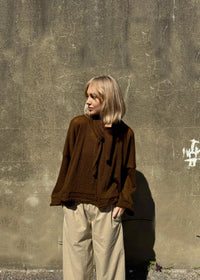 Alex Crop Sweater | Spice Brown