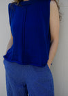 Alex Crop Vest Top | Colbalt Blue