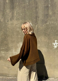 Alex Crop Sweater | Spice Brown