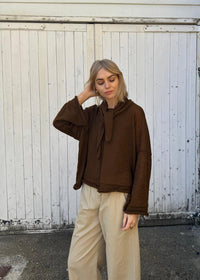 Alex Crop Sweater | Spice Brown