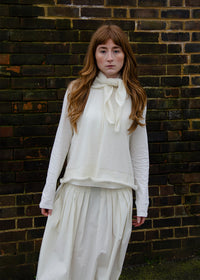 Triangle Necktie Scarf | Chalk White