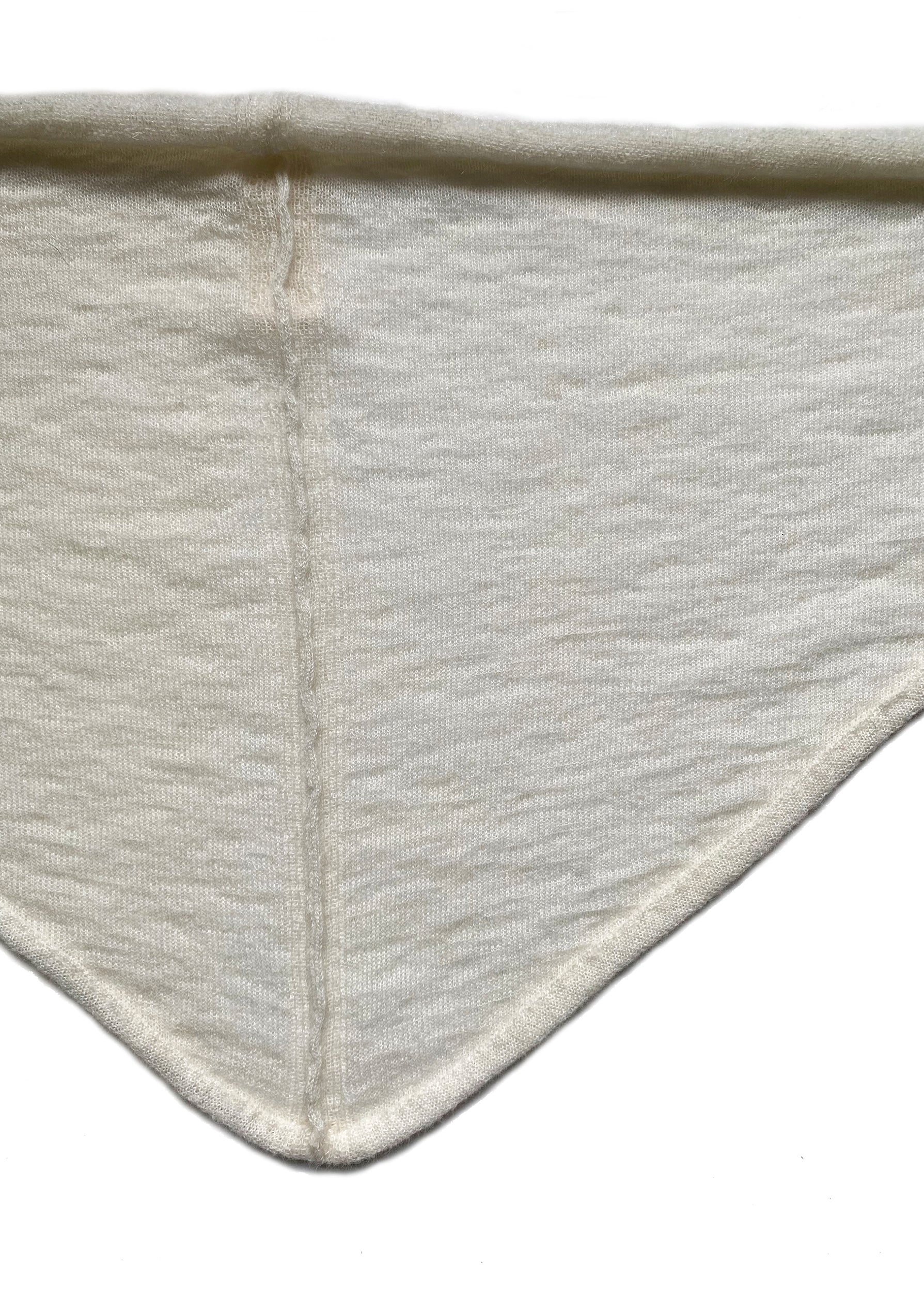 Triangle Necktie Scarf | Chalk White