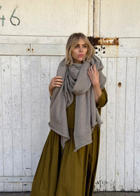 Oversize Mohair Scarf | Dove Grey