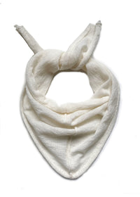 Triangle Necktie Scarf | Chalk White