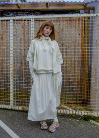 Triangle Necktie Scarf | Chalk White