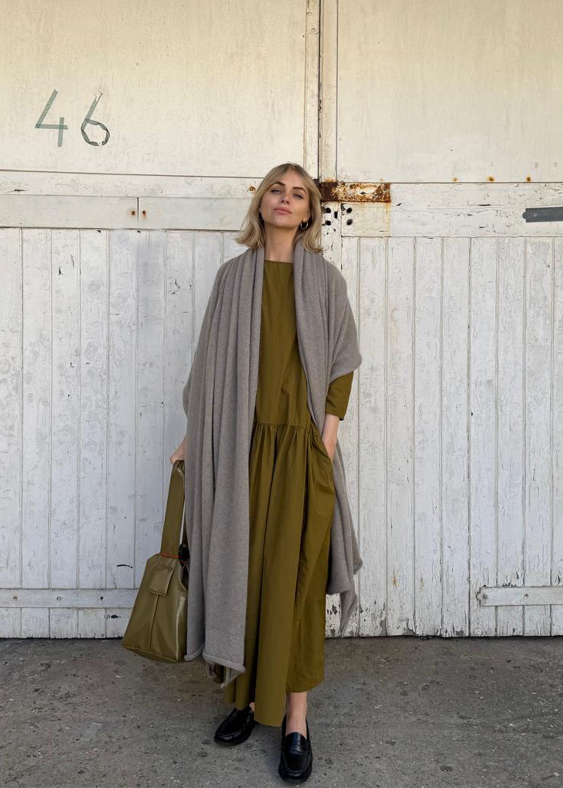 Oversize Mohair Scarf | Dove Grey