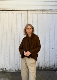 Alex Crop Sweater | Spice Brown