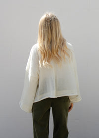 Alex Crop Sweater | Chalk White