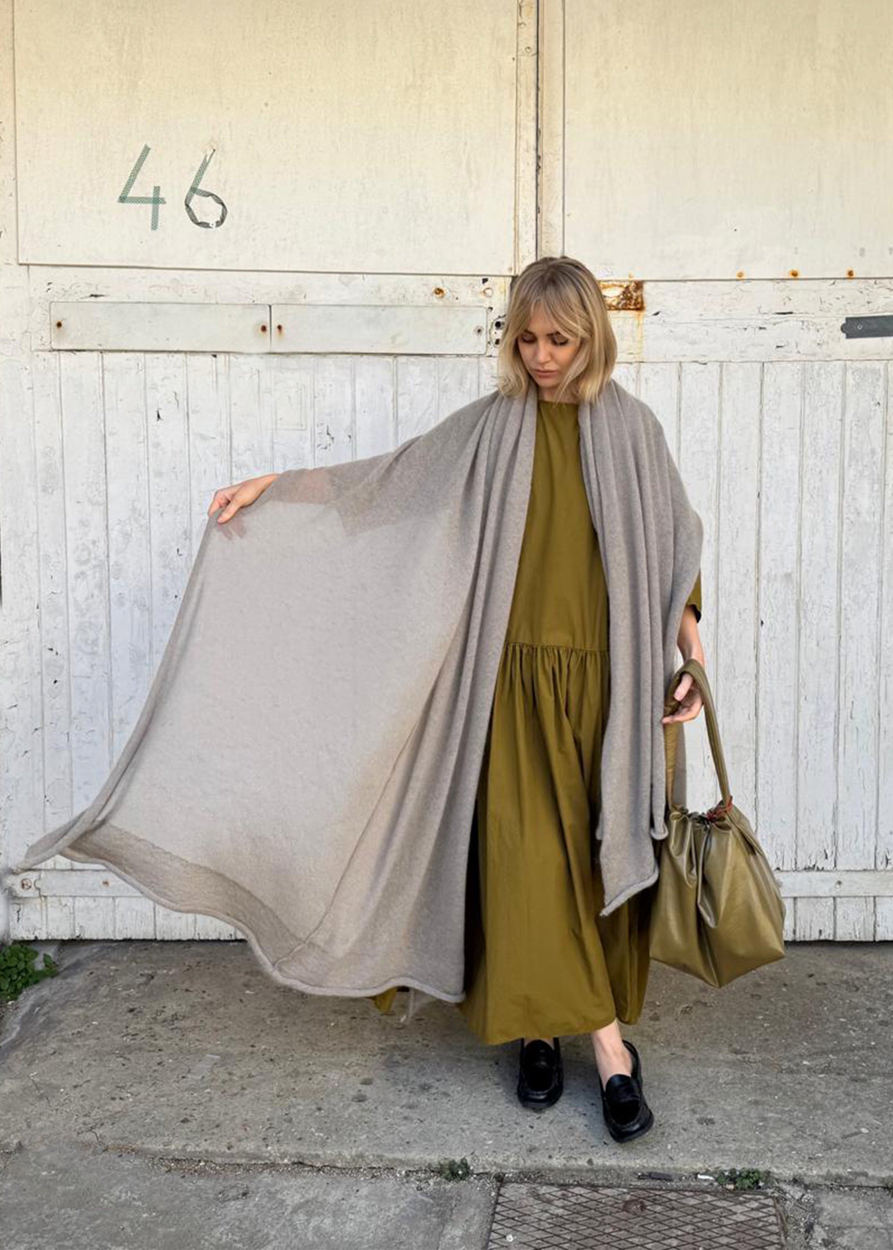 Oversize Mohair Scarf | Dove Grey