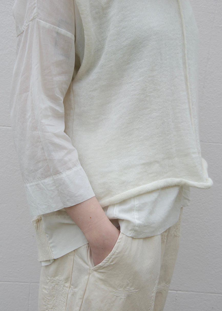 Alex Crop Vest Top | Chalk White
