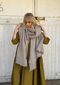 Oversize Mohair Scarf | Dove Grey