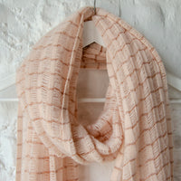 Cashmere Silk & Lurex Patti Scarf | Blush & Rose Gold