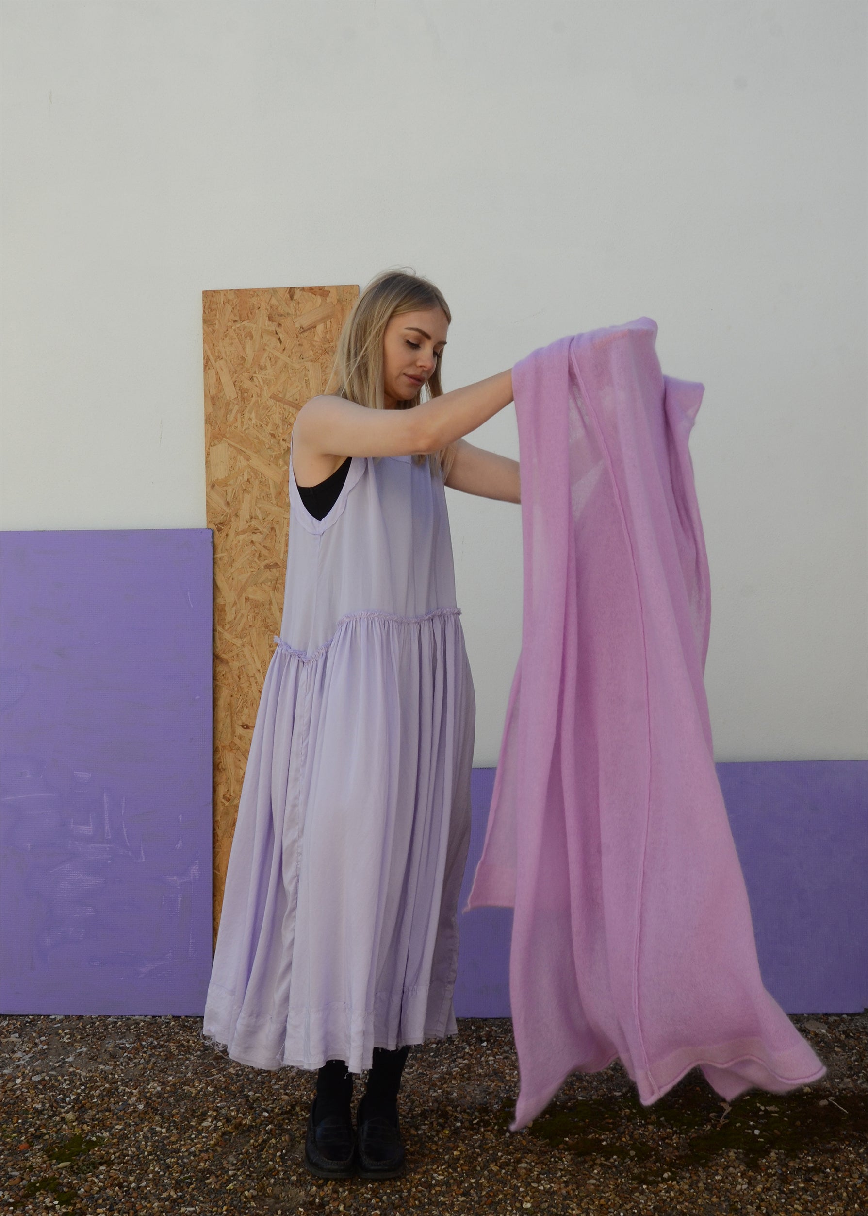Eco Mohair Multifunctional Scarf | Bubblegum