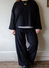 Recycled Cashmere Trousers | Black