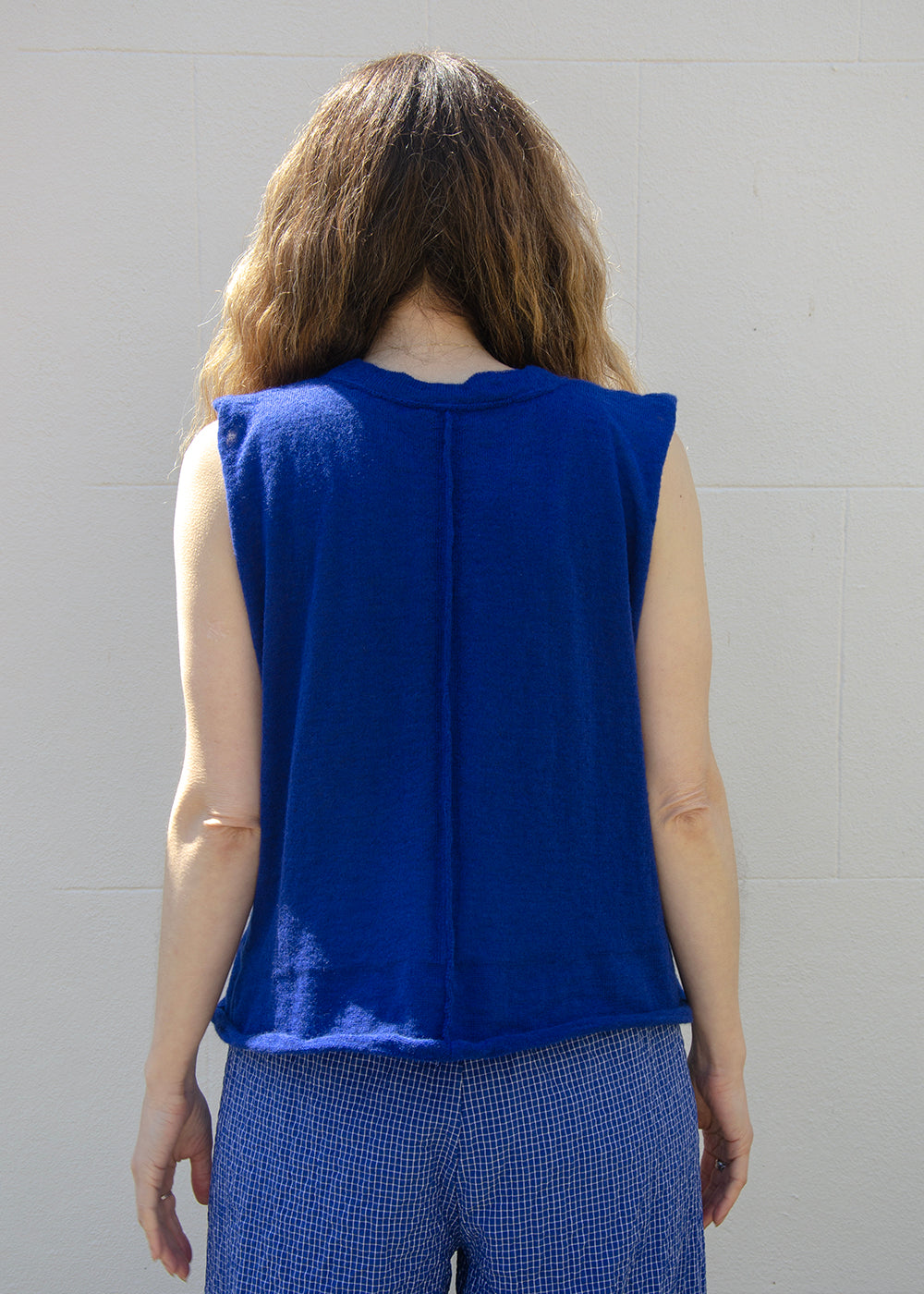 Alex Crop Vest Top | Colbalt Blue
