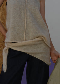 Eco Mohair Triangle Scarf | Buttermilk