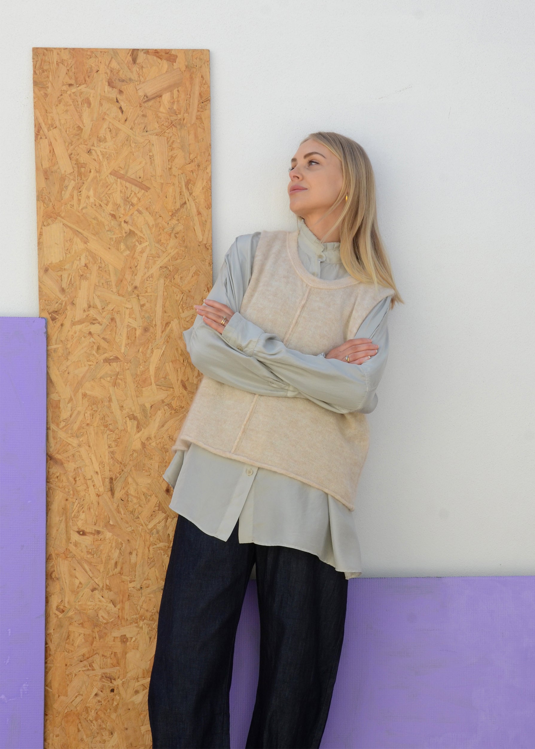 Eco Mohair Vest Top | Buttermilk