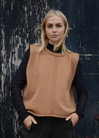 Cashmere Vest Top | Caramel