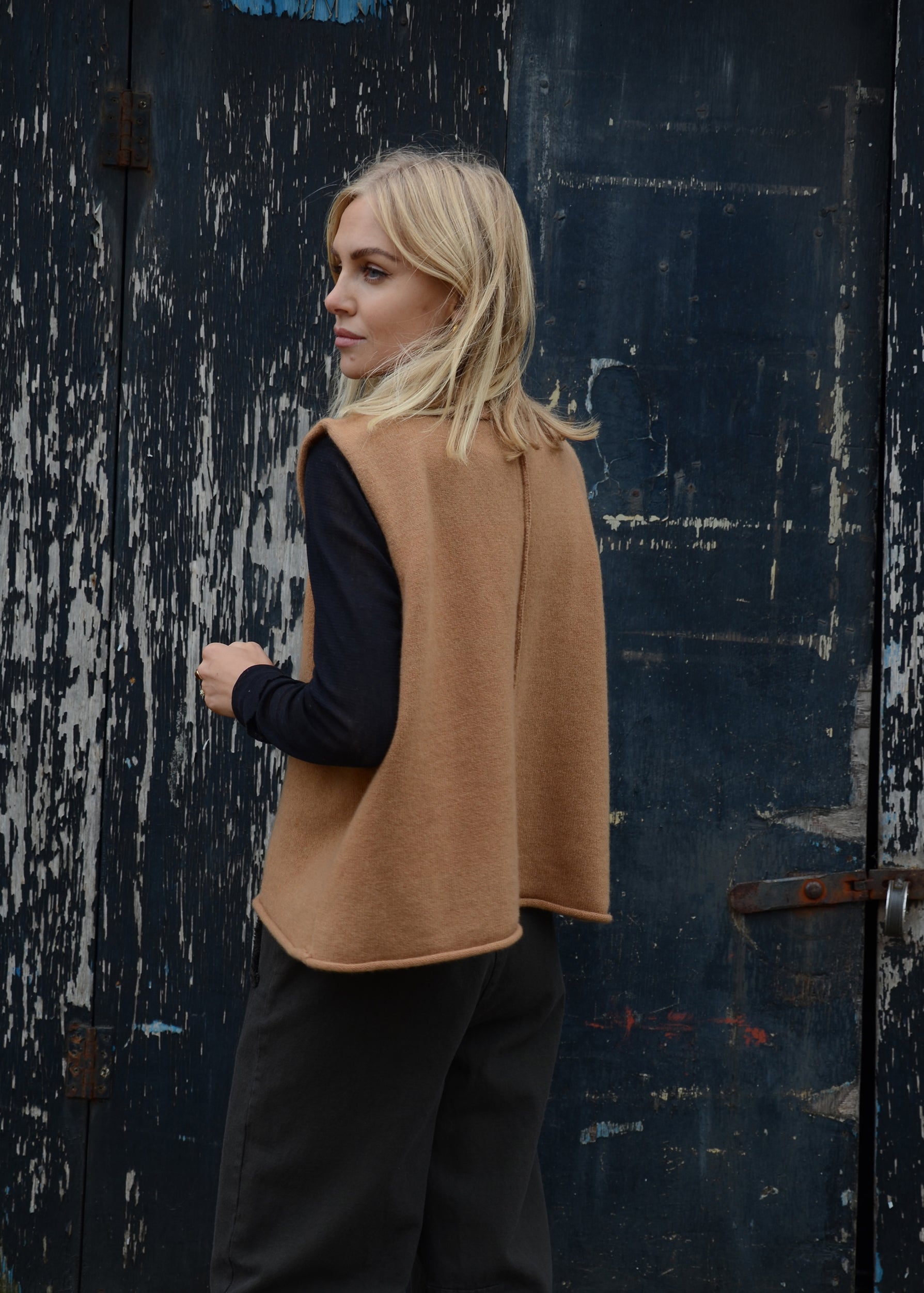 Cashmere Vest Top | Caramel