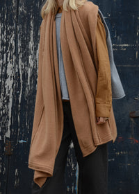 Oversize cashmere Scarf | Caramel