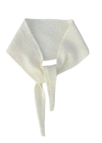 Eco Mohair Necktie | Chalk White