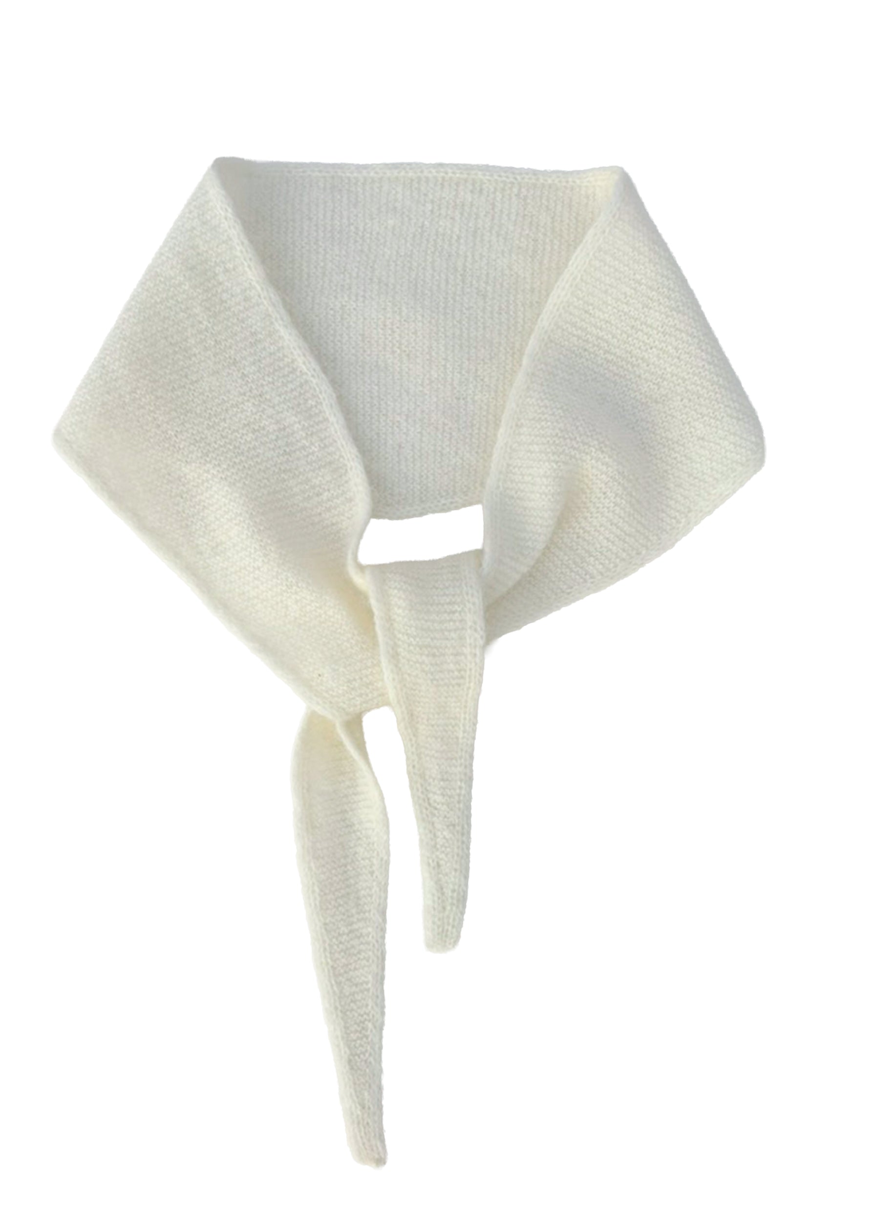 Eco Mohair Necktie | Chalk White