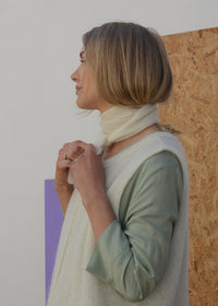 Eco Mohair Necktie | Chalk White
