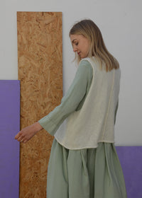 Eco Mohair Vest Top | Chalk White