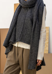 Mohair Vest Top | Charcoal