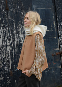 Cashmere Rib Hood | Cream