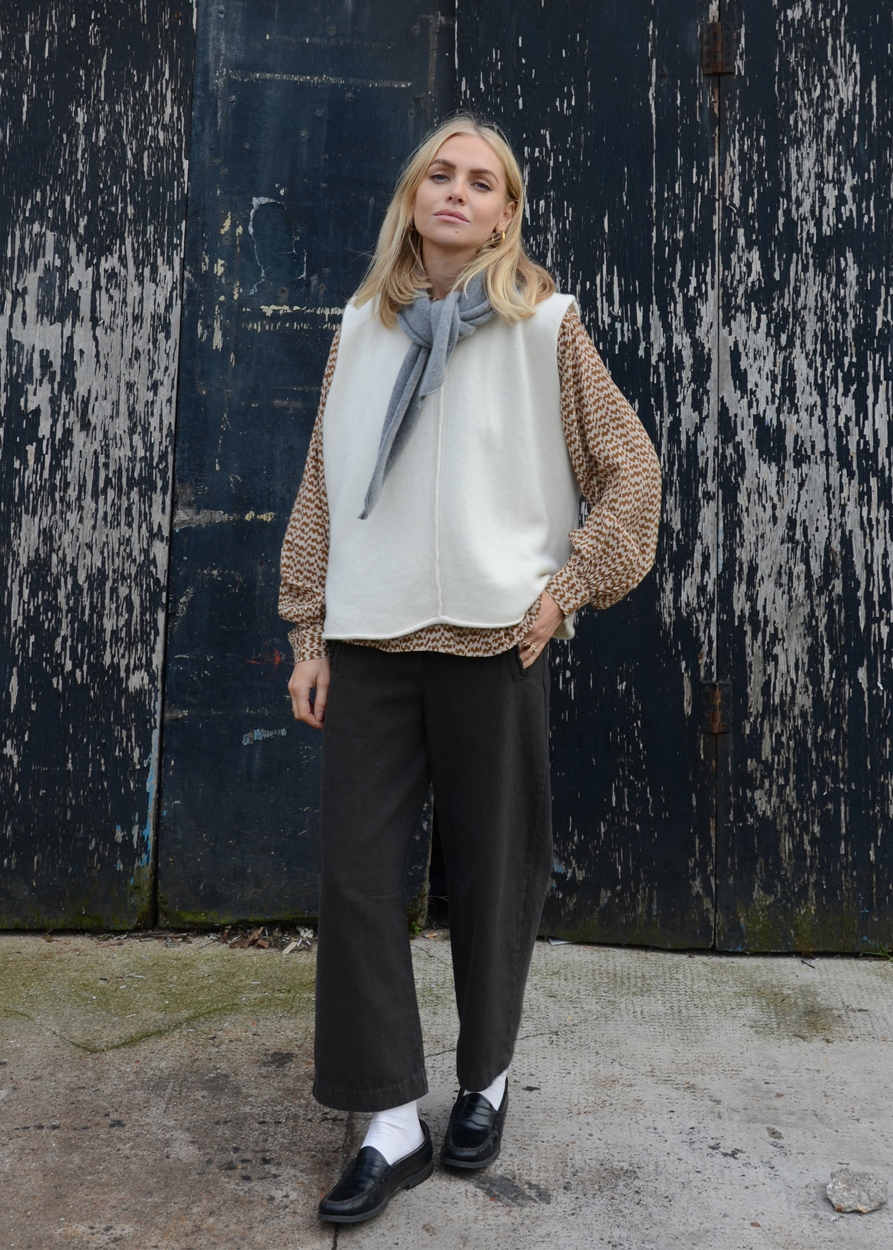 Cashmere Vest Top | Cream