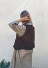 Alex Crop Mohair Vest Top | Spice Brown
