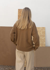 High Neck Cashmere Sweater | Gingerbread