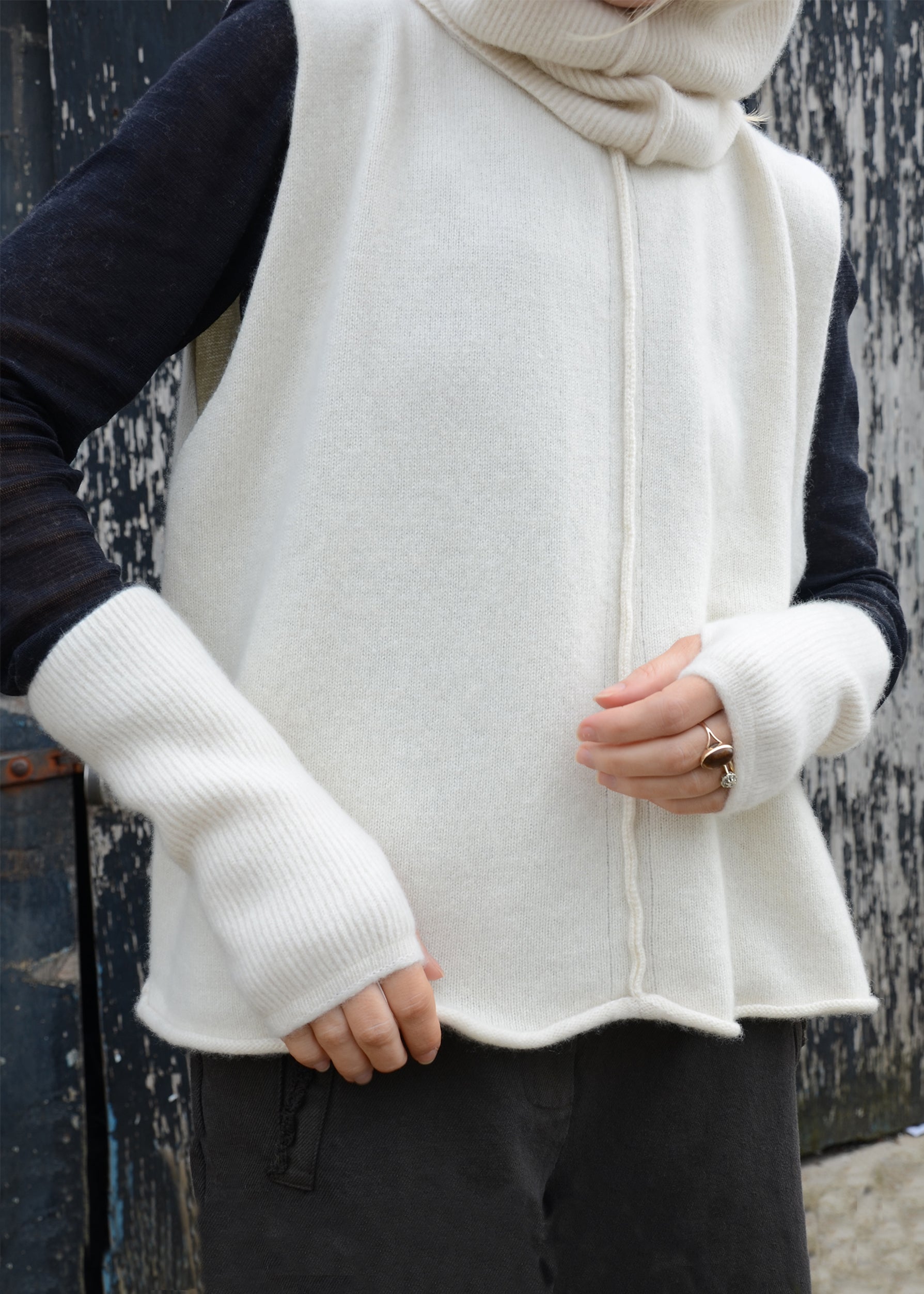 Cashmere Vest Top | Cream