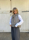 Alex Mohair Crop Vest Top | Dove Grey