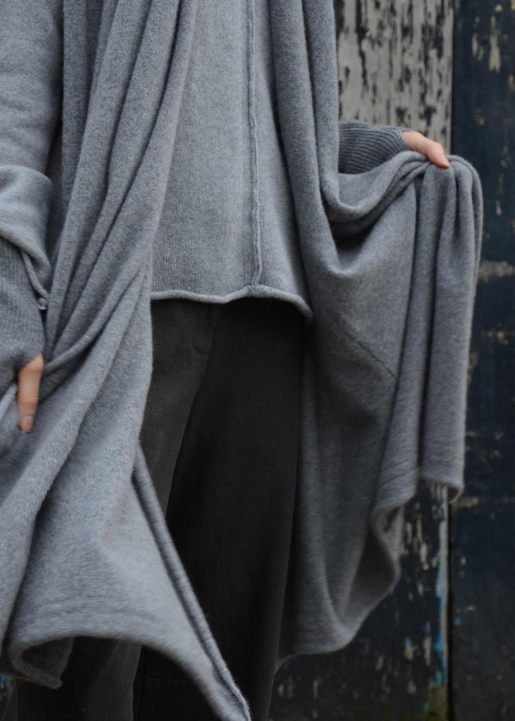 Oversize Cashmere Scarf | Grey