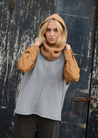 Cashmere Rib Hood | Caramel