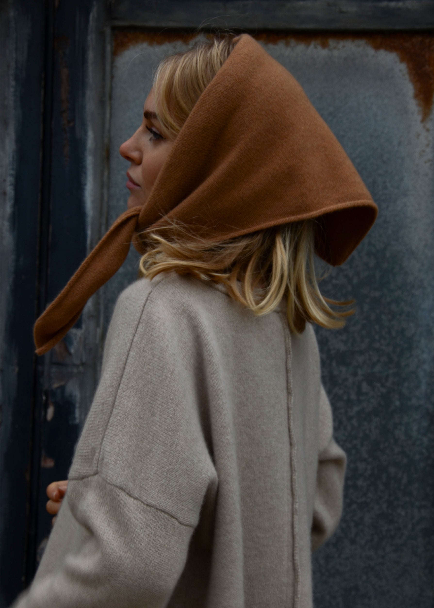 Cashmere Necktie Scarf | Caramel