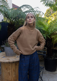 High Neck Cashmere Sweater | Gingerbread