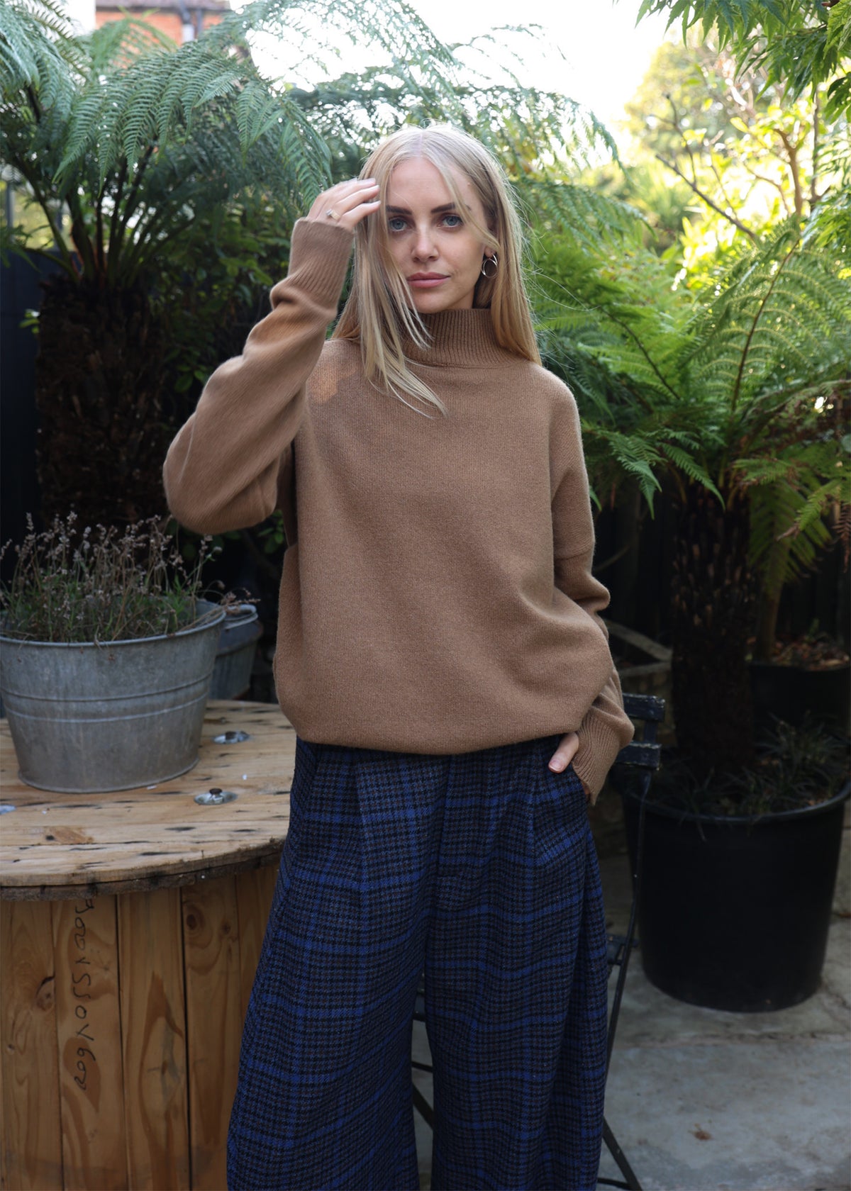 High Neck Cashmere Sweater | Gingerbread