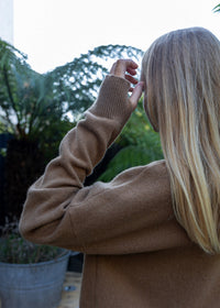 High Neck Cashmere Sweater | Gingerbread
