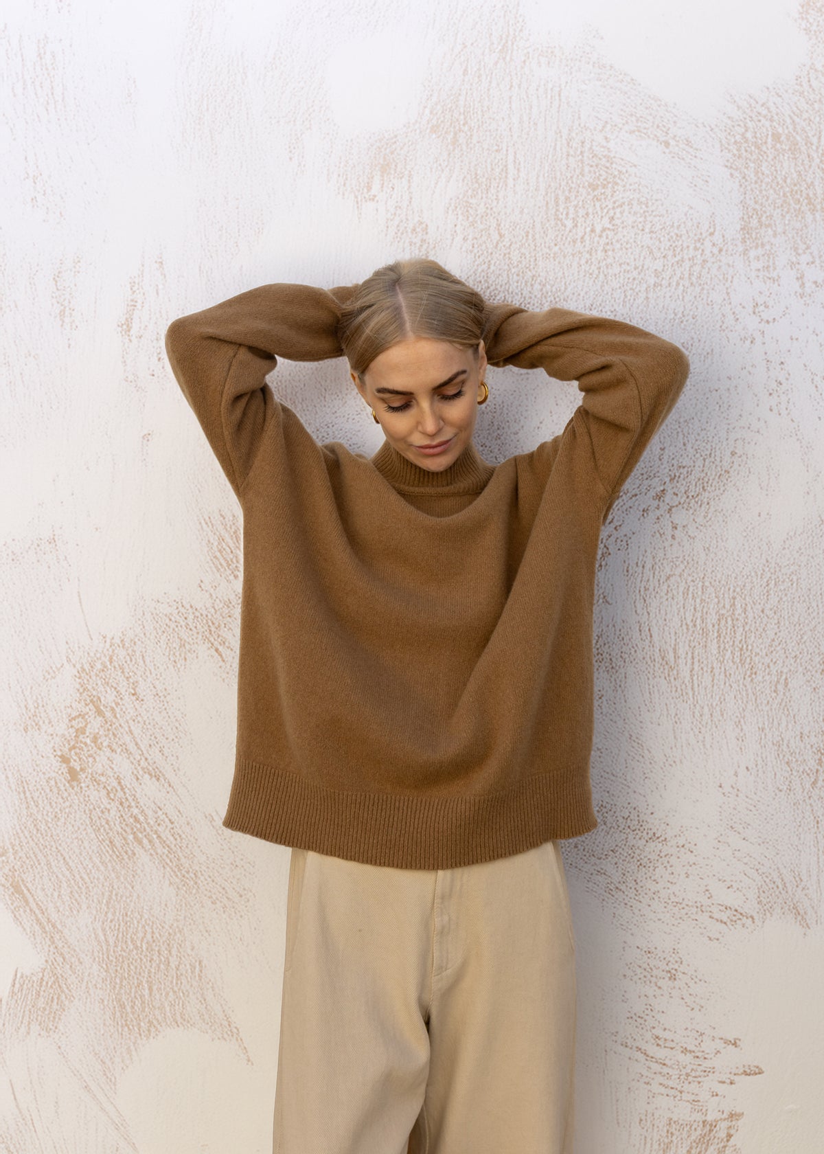High Neck Cashmere Sweater | Gingerbread
