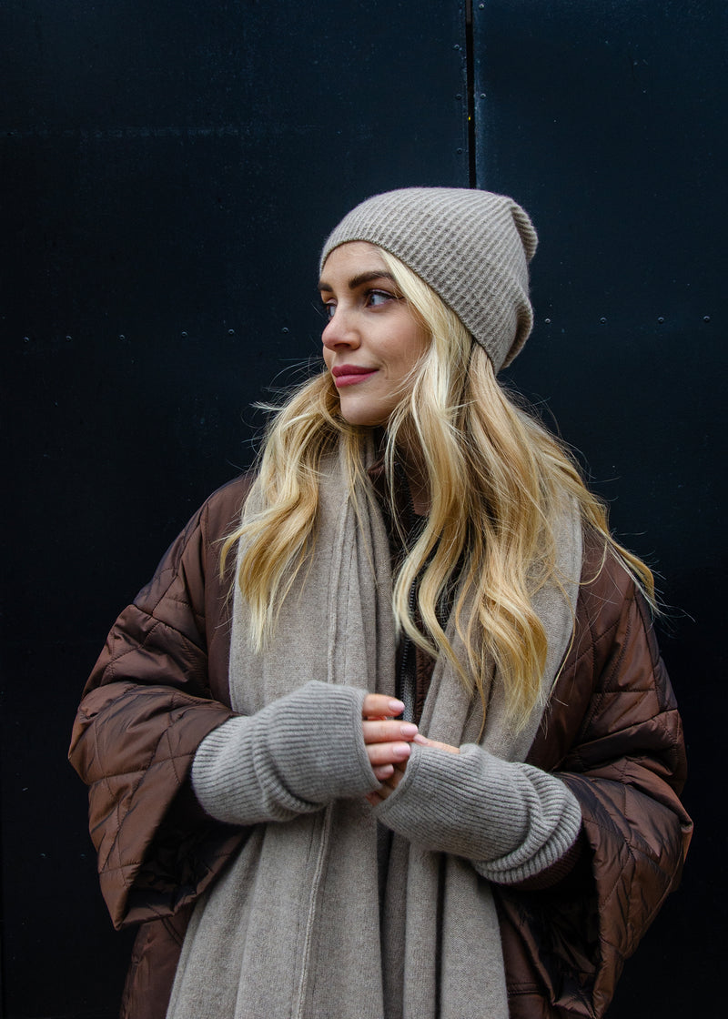 Recycled Cashmere Beanie | Oat