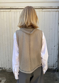 Alex Mohair Crop Vest Top | Dove Grey