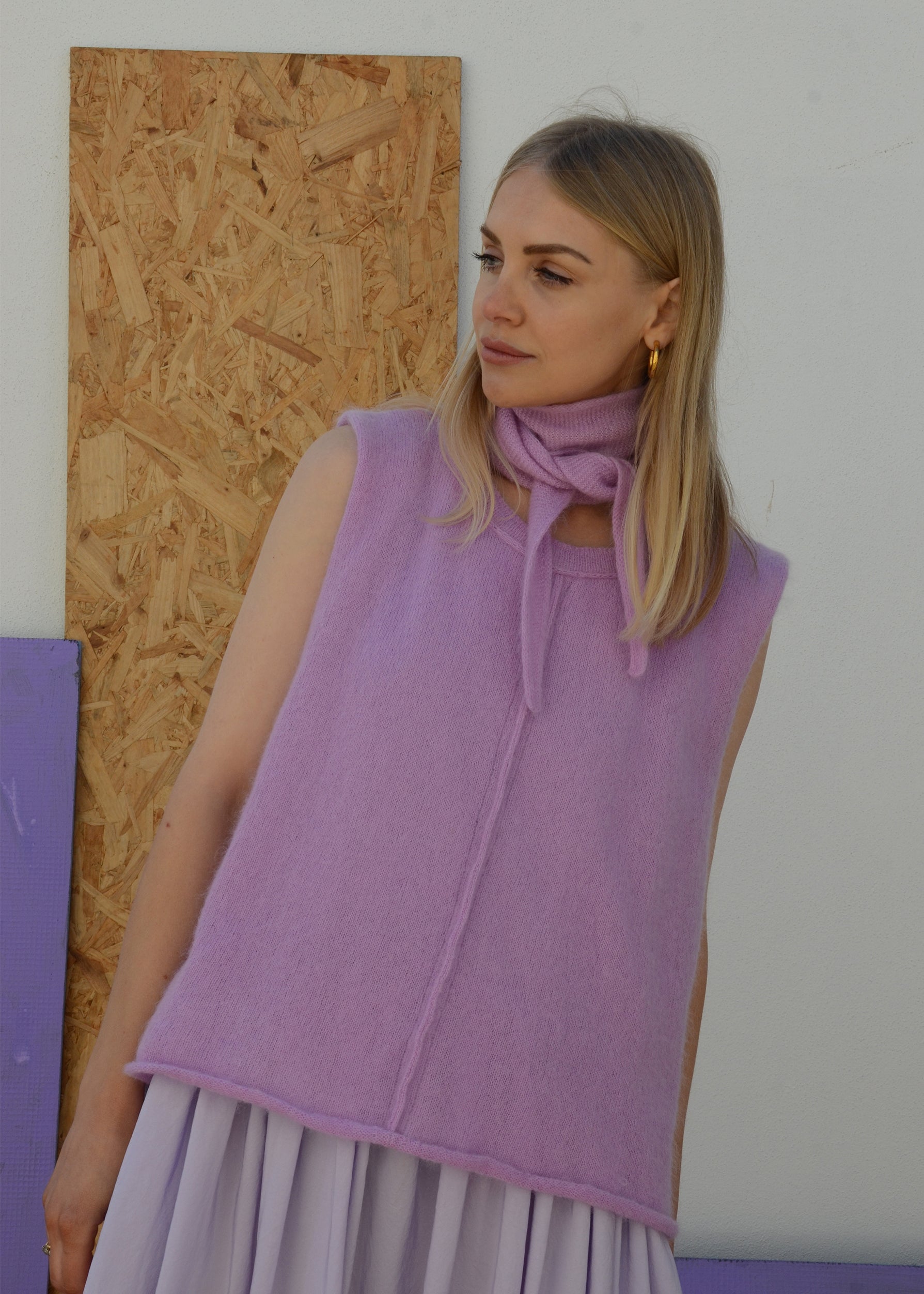 Eco Mohair Necktie | Bubblegum